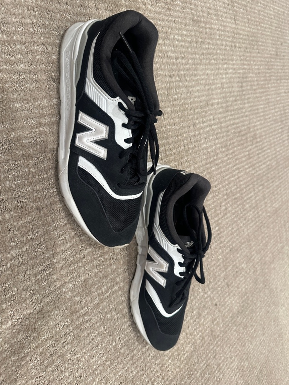 New Balance Black & White Athletic Sneakers